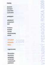 list katalógu Výtvarný pedagóg roka 2008 ZUŠ 